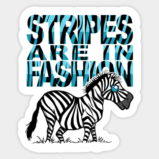 Stripes Are In Fashion Sticker